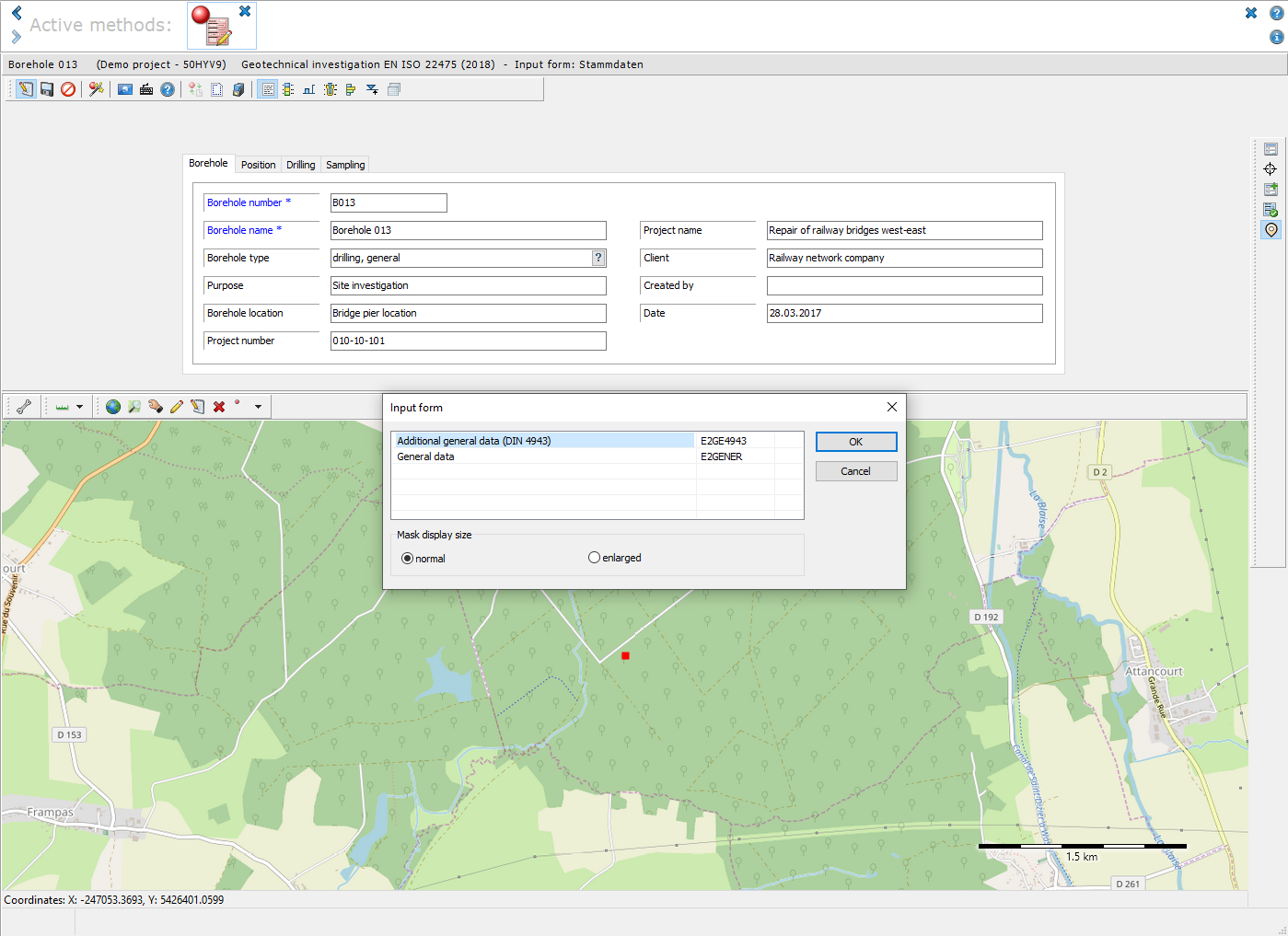 Additional general data according to DIN 4943