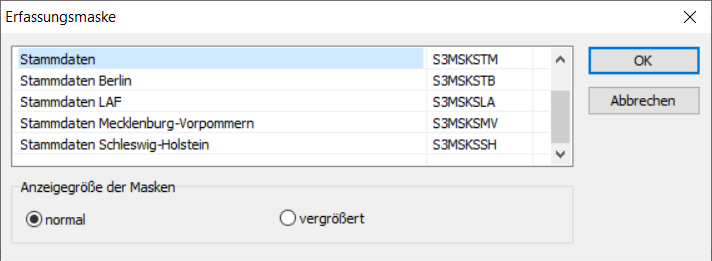 SEP 3-Erfassungsmasken