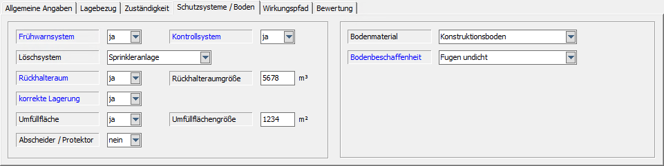Stammdatenmaske der Objektart Produktionsanlage